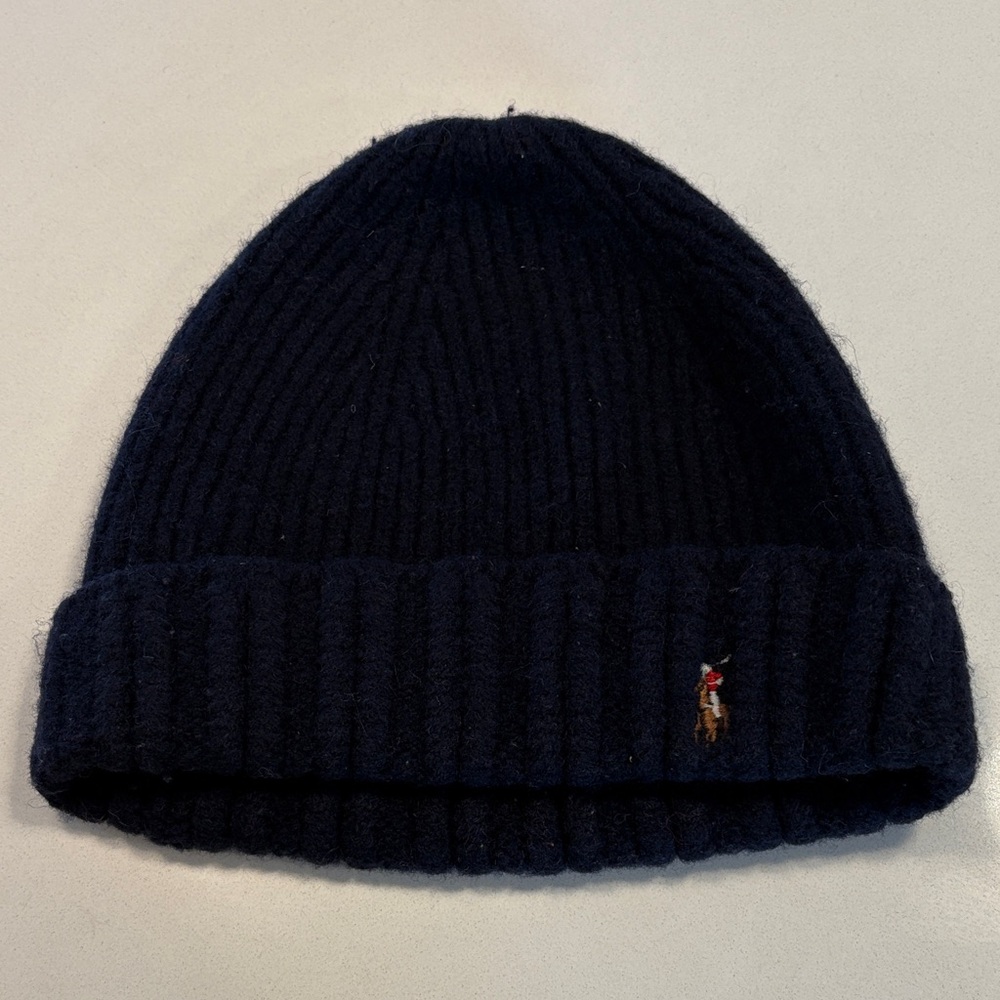 Polo Ralph Lauren Navy Blue Knit Beanie Kids